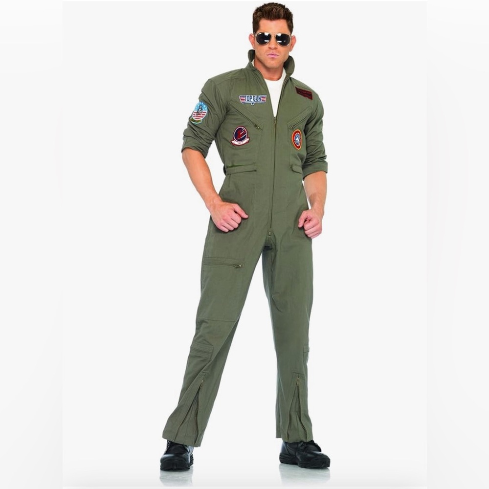 Leg Avenue Mens Top Gun Flight Suit Costume XL
